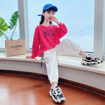Next Inss Girls Suit Spring Dress 2022 New Children Foreign Air Han Edition Childrens Clothing Big Boy Two Sets Tide