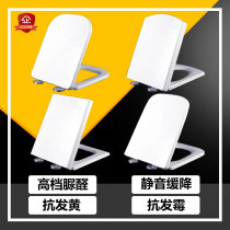 Universal Mona Lisa toilet seat Square accessories hotel square toilet cover damping cover old toilet toilet
