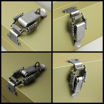 Right-angle buckle 304 stainless steel double spring buckle wooden box lock industrial buckle toolbox lock