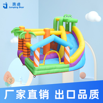 Jumping di inflatable crocodile island castle home trampoline childrens jumping baby dinosaur naughty Castle indoor and outdoor medium toys