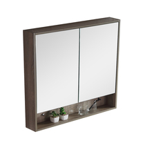 MATO bathroom mirror cabinet Wall-mounted modern simple multi-layer solid wood bathroom mirror cabinet mirror box environmental protection makeup mirror