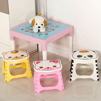 Thick plastic folding small bench portable creative portable small stool childrens bench home adult high stool