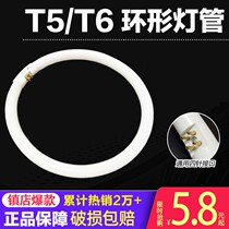 New ring lamp T5-22w household t6 round ceiling lamp 32W four needle three basic color 40W White Light 55W section