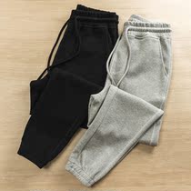 Hong Kong Tide Cards Autumn And Winter Thick minimalist sports Methodist Mens knitted comfort tightness waist bunches Casual Long Pants