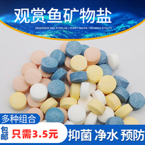Special salt for ornamental fish fish tank disinfection sterilization disease prevention and treatment yellow powder Salt multi-dimensional salt nutrient mineral salt