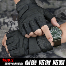  Military fan gloves Anti-cut special forces summer and winter black Hawk camouflage tactical fighting gloves half-finger breathable mens outdoor
