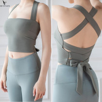 Yoga suit women autumn thin temperament Net red sexy belt chest pad good-looking professional high-end fashion thin beginner