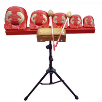 Xinbao instrument five-tone wooden fish set wooden fish 5-tone wooden fish with bracket five-tone wooden fish