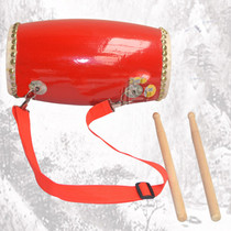 Waist drum cowhide drum 12cm cowhide Performance Musical instrument children Primary School students dance performance Yangko solid wood waist ancient