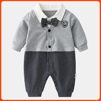 South Korea Baby Clothes Spring Dress Male Baby Conjoined Clothes One Year Old Dress Birthday Dinner for 100-day Full Moonlight Harvest