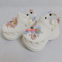 Summer new flowers 205585 womens shoes Clog BAE muffin high heel thick bottom beach hole shoes 207251