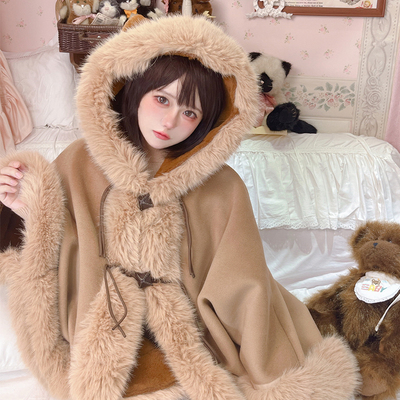 taobao agent Trench coat, warm cute genuine demi-season woolen coat, Lolita style