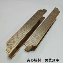 New Chinese imitation antique bronze door handle modern glass door sliding door handle hotel solid wood door metal door handle