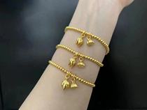 Gold 999 Bud 3D Hard Gold Pendant Necklace Bracelet Lip Chopin O-Chain Studio Special Photo Link
