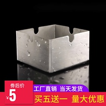 Simple creative stainless steel Internet cafe Internet cafe bar ktv trend personality square anti-drop custom LOGO ashtray