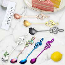 304 stainless steel note spoon Creative coffee spoon Girl heart dessert spoon Ice cream spoon Mixing spoon Spoon spoon ins