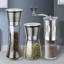304 stainless steel Black pepper grinder pepper sea salt mung bean millet grater kitchen seasoning bottle jar
