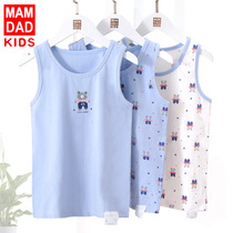 Boys wear pure cotton childrens underwear inside the vest Male baby autumn and winter bottom halter shirt Little boy summer vest