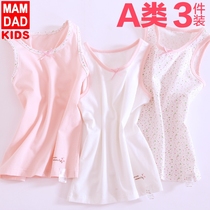 Girls camisole vest wearing cotton children baby girl bottomed little girl sleeveless shirt summer underwear