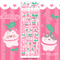 MISSTINA cherry m original i shiny film sticker waterproof diary hand account of a small card with a small card