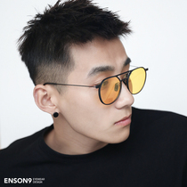 enson9 carbon fiber ultralight night vision polarized sunglasses stylish round frame sunglasses pilot tide glasses men and women