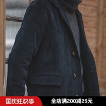 Madden tooling American vintage long corduroy windbreaker autumn English strippery coat mens coat