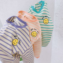 Xiao Jigu 2021 New Product ~ foreign boys and girls cotton long sleeve Net red coat childrens stripes casual sweater tide 3