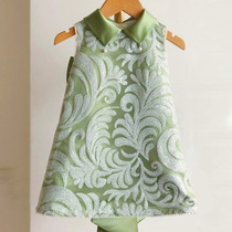 Baby dress summer baby girl one year old dress green children catch week Hundred Days banquet baby princess dress