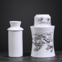 Ceramic wine Ware hot hot wine pot home antique Chinese style wine set Spirit wine white wine glass warm jug