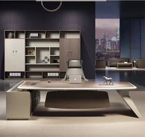 Foshan office boss desk simple modern president class 1 8 2 3 meters boss office furniture