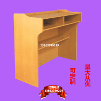 Podium lecture table long table double table speech table reception desk anchor station teacher host classroom table