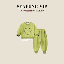 British Seafung childrens clothing ~ 2022 new childrens necropolis suit for male and female childrens headsets casual two sets of spring clothing