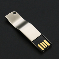 Creative personality thin metal key pendant U disk 64G can be customized lettering student computer car waterproof USB flash disk