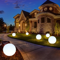LED luminous round ball lamp solar charging lawn patio brightening ground lamp outdoor waterproof moon spherical lamp ball