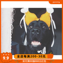 Pet little straw hat little dragon woman cat dog hat method fight border pasture Teddy puppy cute chicken leg fairy headdress