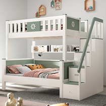 Solid Wood Upper Bunk Bed Boy Bunk Bed Boy High Low Bed Girl Child Bed Two-Tire Children Bed Up And Down Laying Wood Bed Double Layer