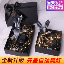 ins birthday gift box to send men and women friends to hold cups lipstick clothes packaging black high-grade gift box