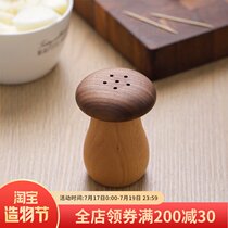 Japanese mushroom toothpick tube Black walnut wood solid wood toothpick box Household personality creative fashion cartoon toothpick jar