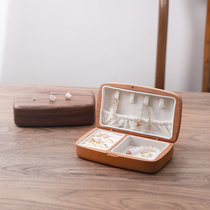 Black walnut wood jewelry box necklace earrings earrings storage box earrings bracelet storage portable artifact