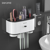 Toothbrush Shelve Mesh Red Toothbrushing Cup Gargling Wall Hung Wall Type Toilet Free of perforated wall-mounted shelve Tooth Cylinder Suit