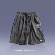 MOAXJ original fashion brand clothing national tide Harajuku style shorts Simple casual loose cool handsome street trend large size