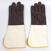 Long-sleeved welding gloves cowhide long welder gloves Labor insurance gloves wear-resistant heat insulation protective gloves