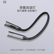 Jinermai reading light led wearing hanging neck lamp USB mini night light computer charging treasure student dormitory bedroom bedside eye protection reading light super long battery life outdoor folding portable hand