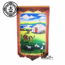 Mongolian hot painting Special souvenir dip painting Yurt restaurant hotel decoration painting National style creative hanging painting Brand painting