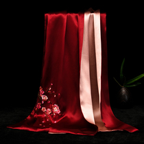 Su embroidered silk scarf gift middle-aged female mother Joker long Hangzhou silk heavy silk silk silk embroidery scarf
