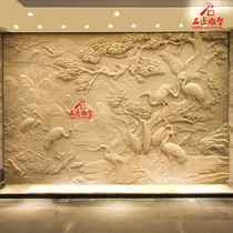 Custom artificial sandstone relief background wall Resin FRP imitation copper sculpture Red Army school mural