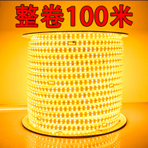 led light strip 100 m outdoor engineering lighting super bright waterproof warm light home living room three color variable light decorative light bar