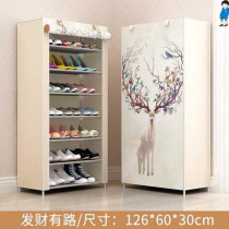Shoe rack Simple household multi-function space-saving dormitory dustproof multi-layer thickened steel pipe thickened economic shoe cabinet