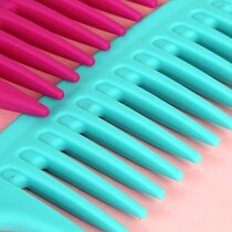Large size teeth comb wide teeth comb curly hair comb internal buckle plastic antistatic pear flower head hairdressing comb smooth hair comb