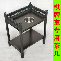 Mahjong machine small tea table tea rack corner several mahjong table next to a few chess card room teahouse mahjong house rack tea table